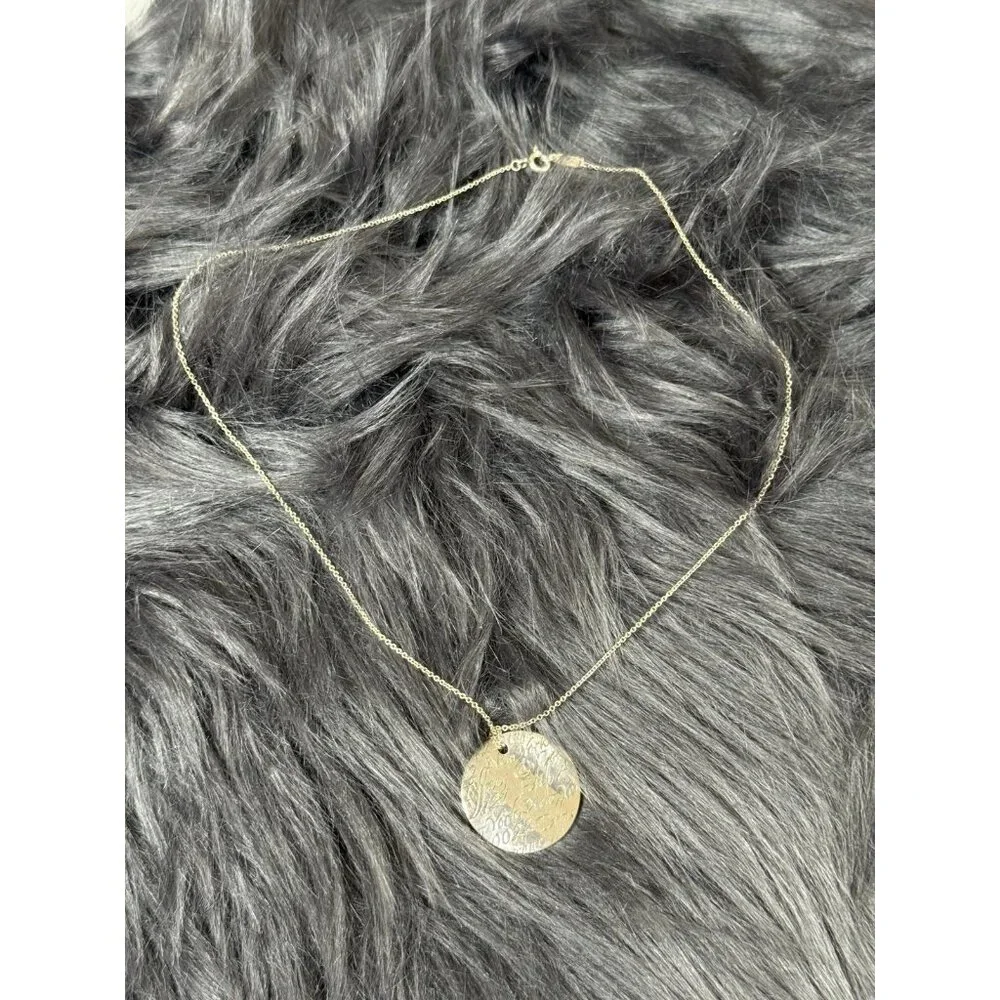 T&Co. 925 Script Circle Pendant‎ Necklace